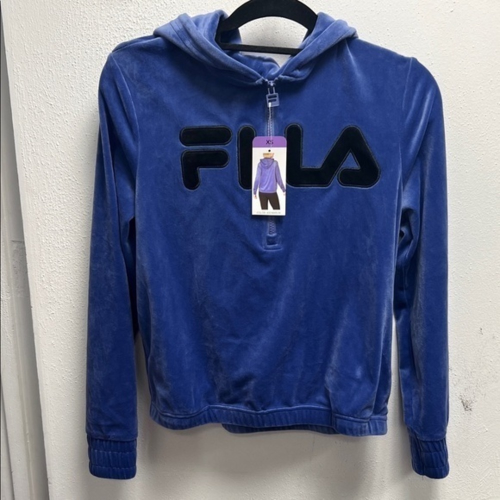 Fila Purple Velour Hoodie